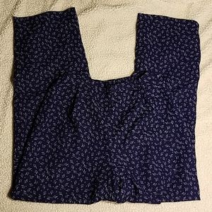 New Pendleton Purple Flowy Pants Side Zip Sz 8